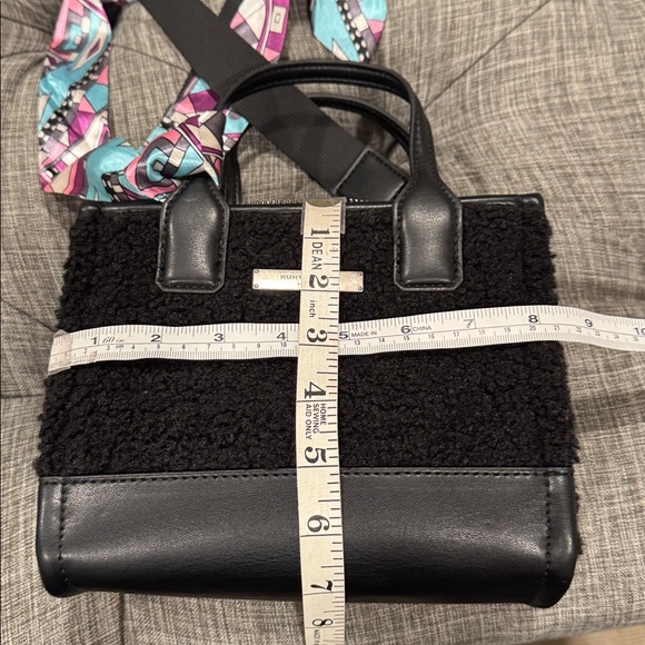 Kurt Geiger Bag Small Faux Shearling Surrey Black Mini Tote - Picture 17 of 17
